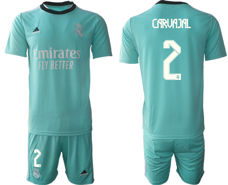 Men 2021-2022 Club Real Madrid second away Light blue #2 Soccer Jersey->real madrid jersey->Soccer Club Jersey